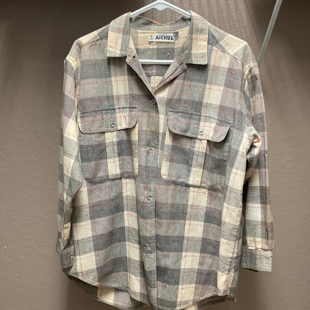 Michel M Cotton Button Up Flannel